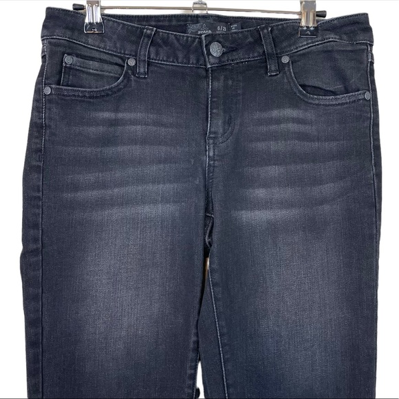 Prana Organic Cotton Geneva Short Inseam Ankle Cropped Size 6 Denim Black/Gray - Picture 7 of 16